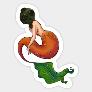 Diver's Helmet Mermaid Sticker